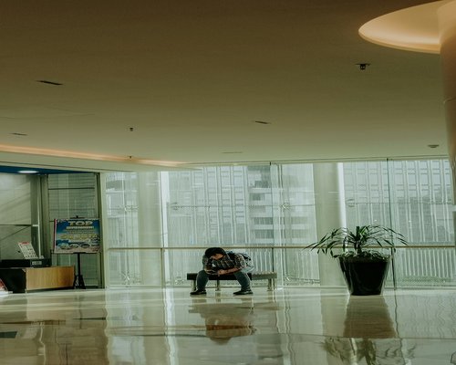 A modern and bright office space in Jakarta with plants